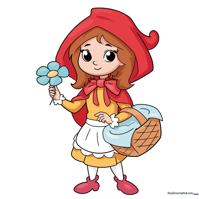 Final colored version of Little Red Riding Hood.