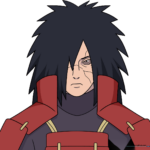 High-quality colored drawing of Madara Uchiha, showcasing his iconic armor and intense gaze.