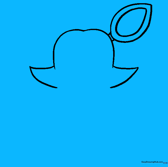 Adding the second ear to the opposite side of the head.