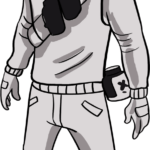 Full-body illustration of Marshmello from Fortnite, showcasing the final result of the drawing tutorial.