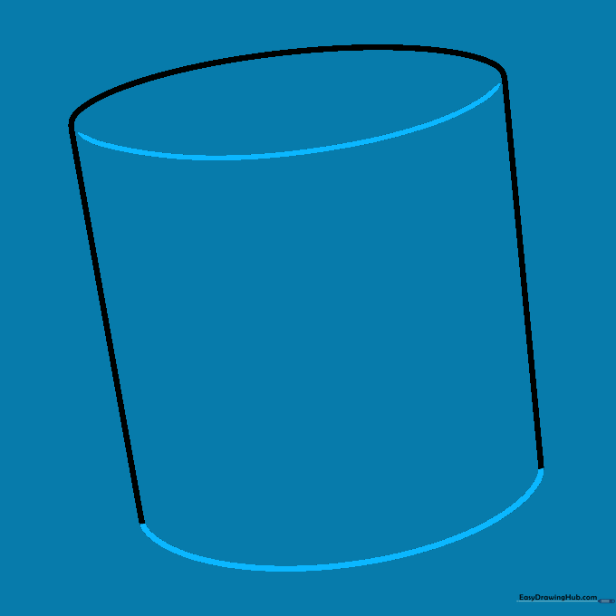 The completed cylindrical shape of the Marshmello mask.