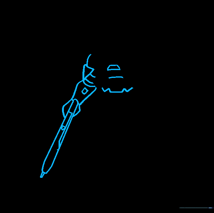 Adding detail to the torso armor and sketching the weapon held by Master Chief.