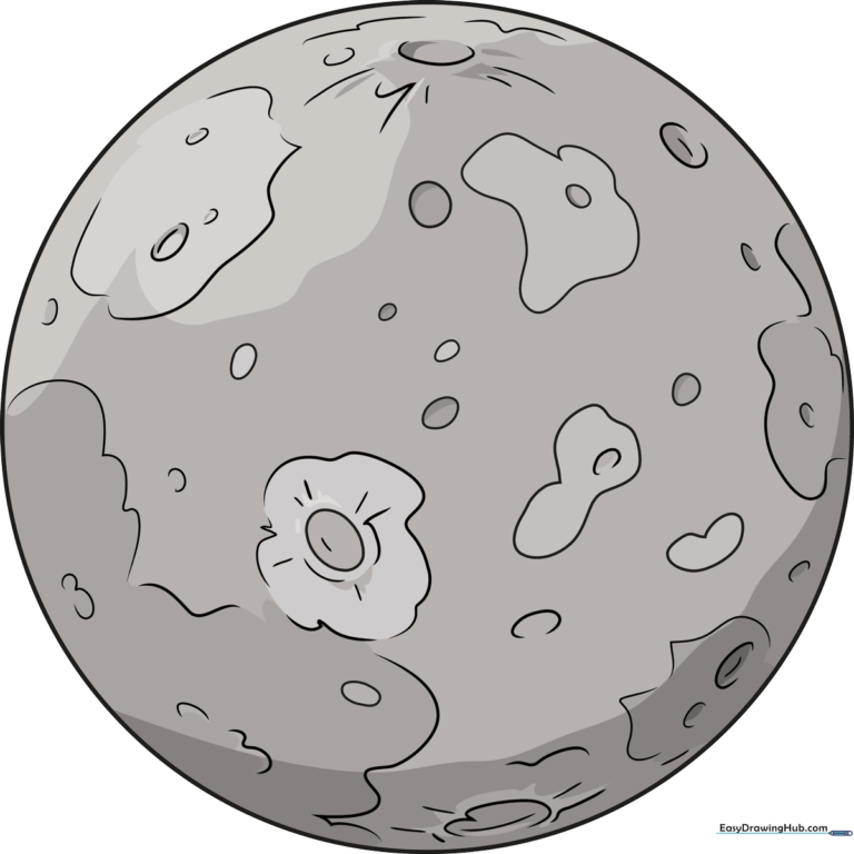 A colorful, finished illustration of the planet Mercury, showing its cratered surface.