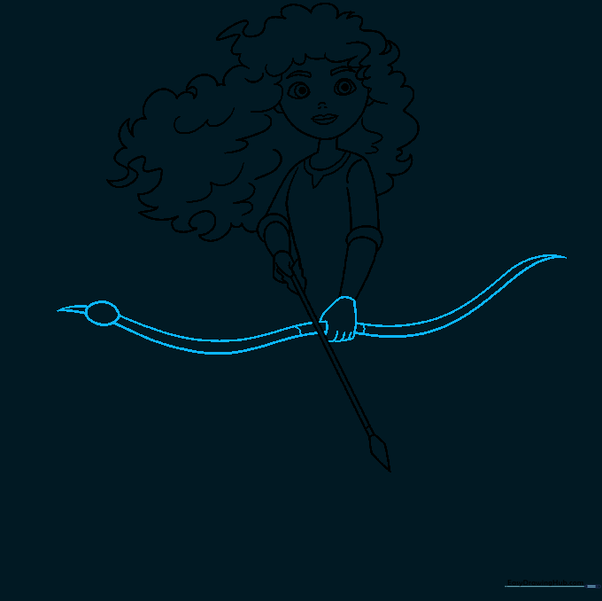 Adding the bow held by Merida, shaped like a wide W.