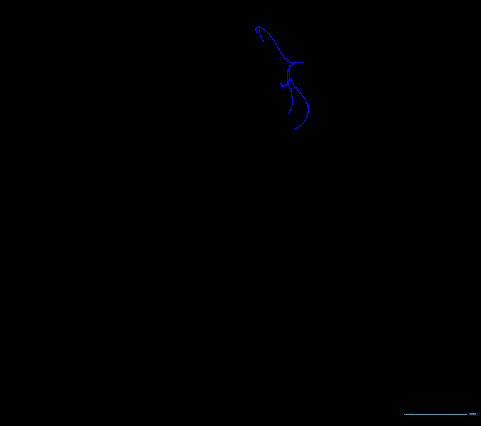 Curved lines drawn over the forehead area to indicate the placement of Ariel's hair.
