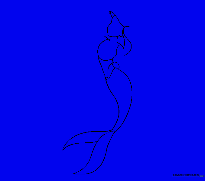 Small anatomical details like a collarbone and belly button added to the body.