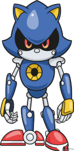 Full-color illustration of Metal Sonic standing in a dynamic pose.