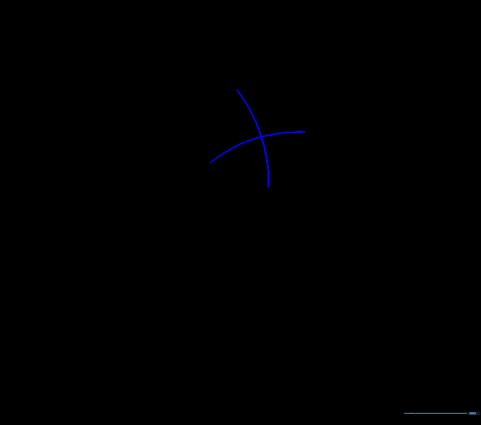 A circle with cross-shaped guidelines drawn over the center for facial placement.