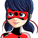 High-quality illustration of Miraculous Ladybug for a drawing tutorial.