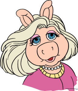 High-quality colored drawing of Miss Piggy from The Muppet Show.