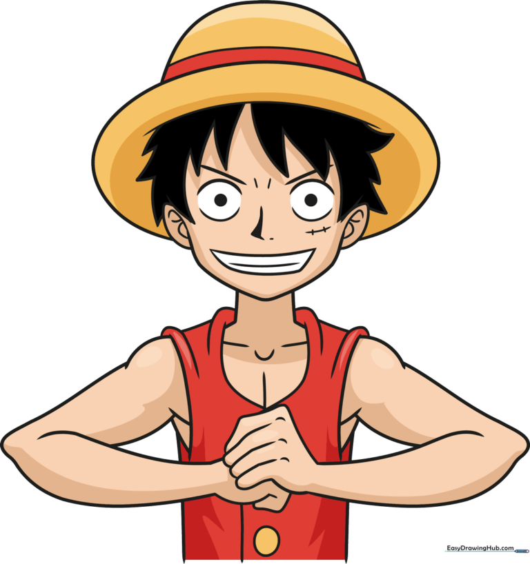 Full-color, finished drawing of Monkey D. Luffy from One Piece.