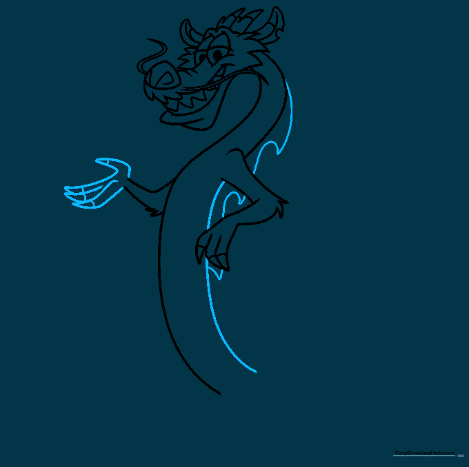 Adding the back spikes and completing the arm details.
