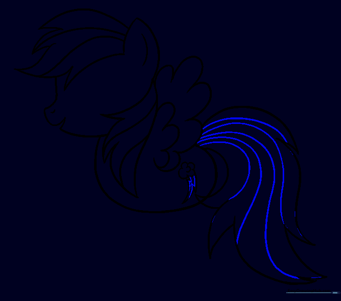 Adding detail lines to the tail to prepare for coloring.