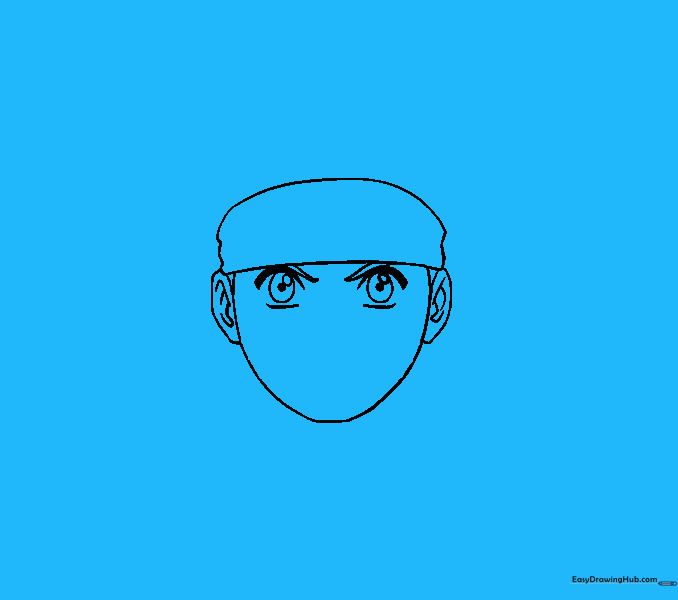 Adding whisker marks, nose dots, and mouth line.