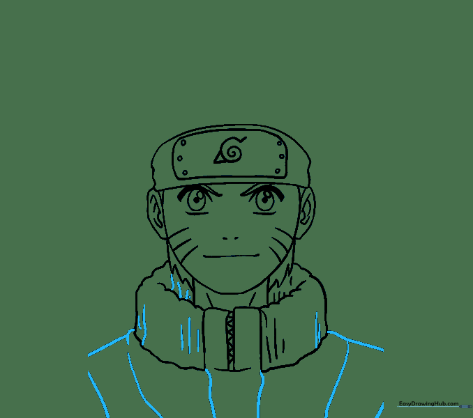 Adding vertical lines to the clothing for texture.