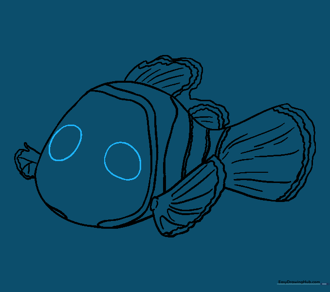 Two oval shapes positioned on the head to form the eyes.