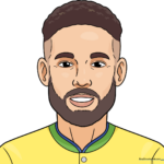 Colorful, finished portrait of Neymar Jr, perfect for soccer fans.