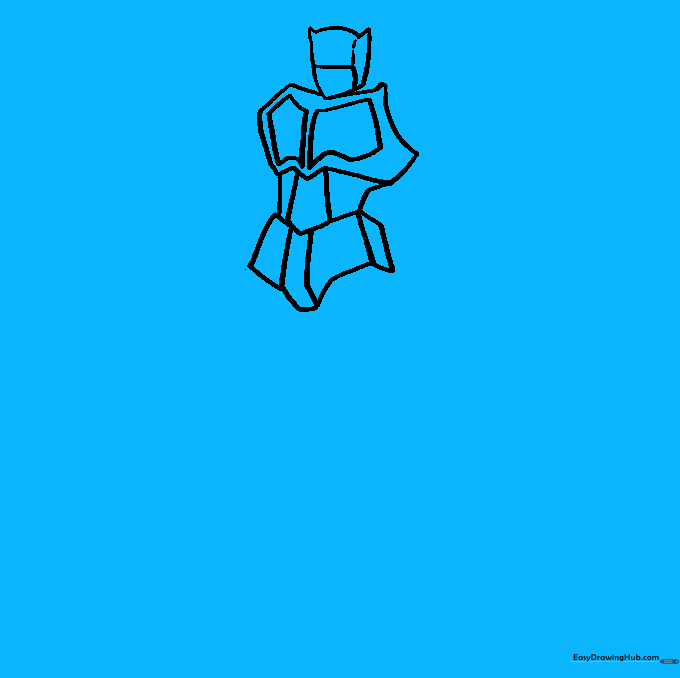 Drawing the mechanical arm and fist of Optimus Prime.