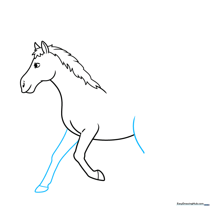Adding the second front leg and beginning the rear leg structure.
