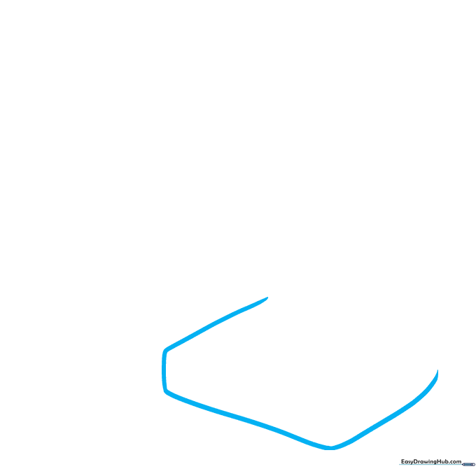 Pencil sketch showing the bottom V-shape base of a peanut butter jar on a white background.