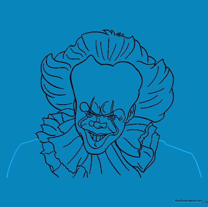 Shoulder lines added to complete the torso frame.