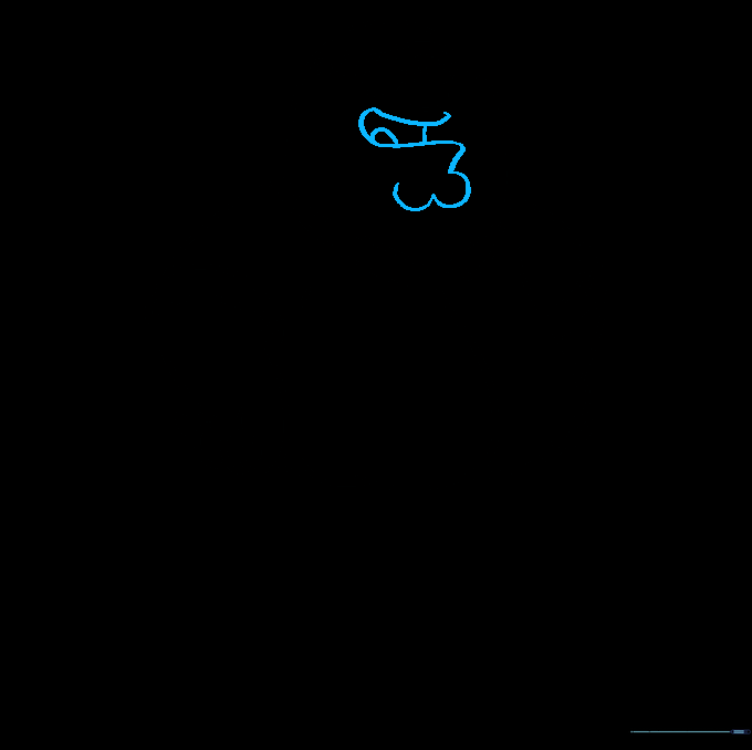 Close-up sketch showing the details of Peter Griffin's mouth, tongue, and chin.
