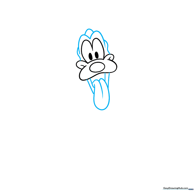 Adding the forehead structure and Pluto's signature lolling tongue.