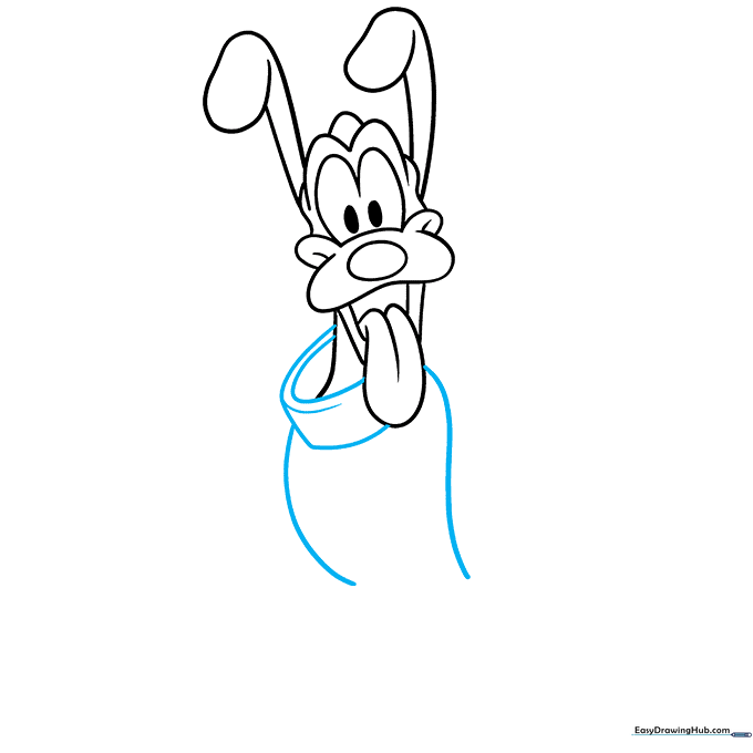 Adding the collar and the start of the body outline.