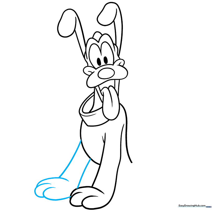Adding the second front leg to complete the front stance.