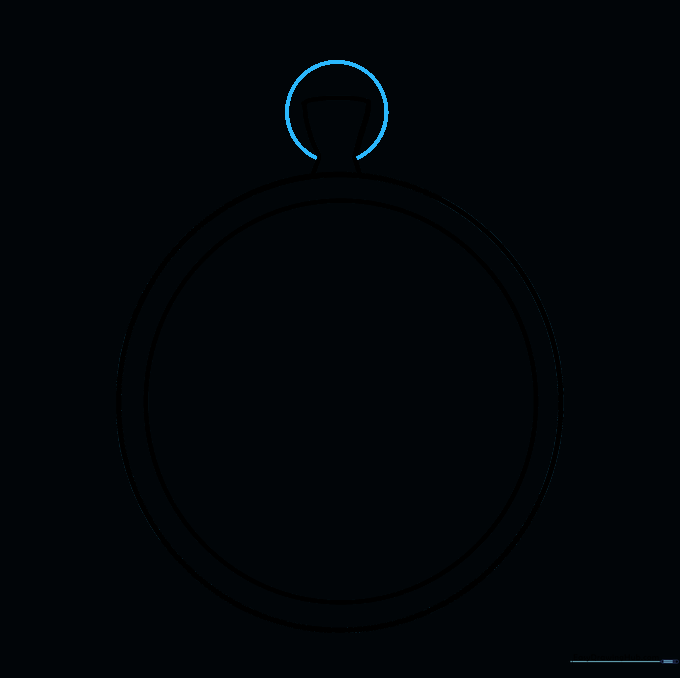 A small circle added to the top of the crown to form the chain loop.