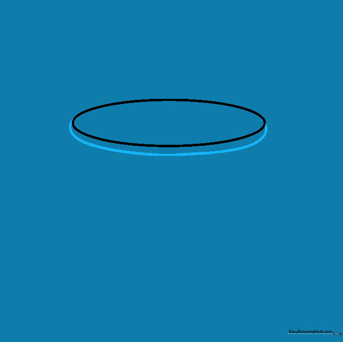 Adding a curved line under the oval to define the rim of the popcorn container.