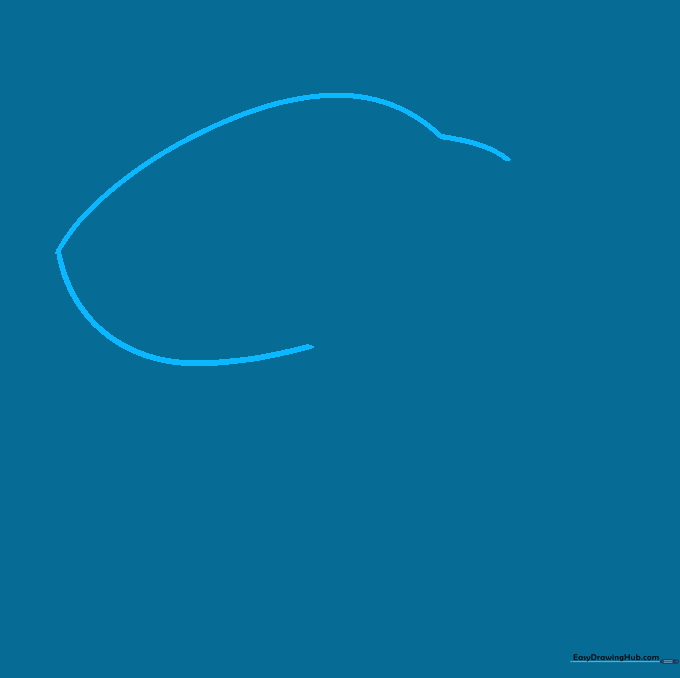 A single curved line forming the left side of a snack bag on a white background.