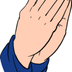 Finished artistic illustration of praying hands