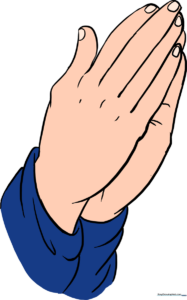 Finished artistic illustration of praying hands