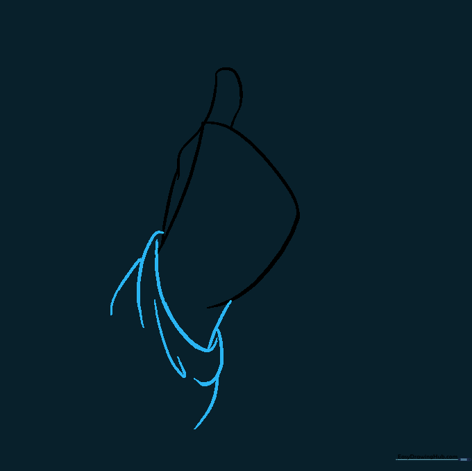 Drawing the wrist and sleeve fabric folds