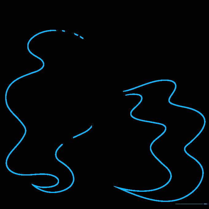 Drawing the long, flowing mane and tail of Princess Celestia.