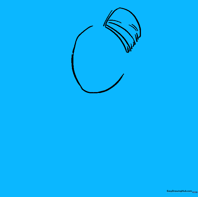 The second half of Leia's hair is added to the drawing, creating a symmetrical look.