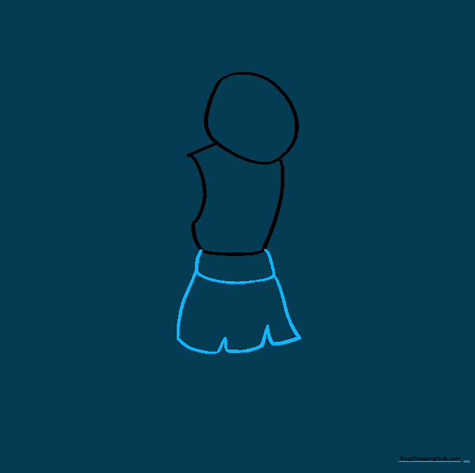 Adding the armored skirt section to the Ragnarok drawing using geometric shapes.