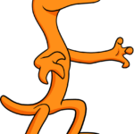 A vibrant, finished illustration of the Rainbow Friends Orange character, showcasing the final result of the drawing tutorial.