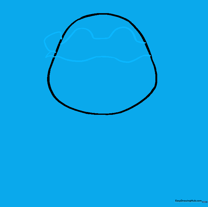 Raphael's face outline with the ninja mask and side ties added.