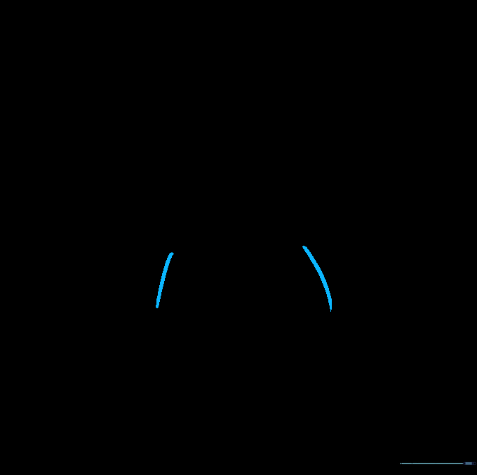 Outline of Raphael's neck and upper torso area.