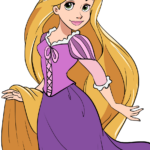 A colorful, finished illustration of Rapunzel from Tangled, ready for artistic inspiration.