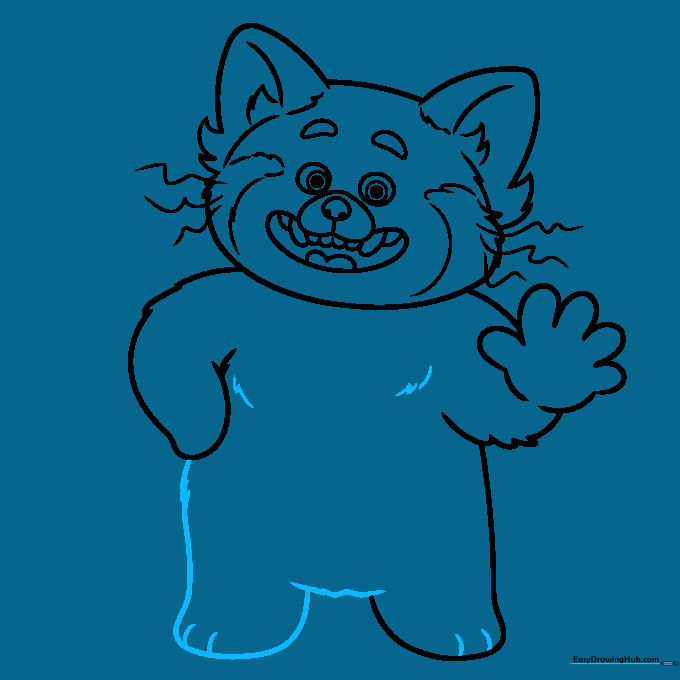Adding the final details to the feet and torso fur texture.