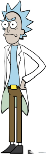 High-quality featured image showing the final illustrated version of Rick Sanchez.