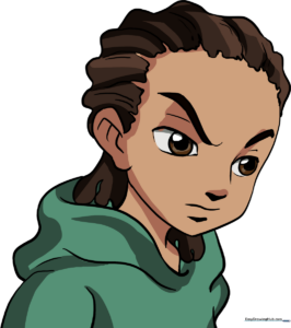 Finished, vibrant illustration of Riley Freeman from The Boondocks.