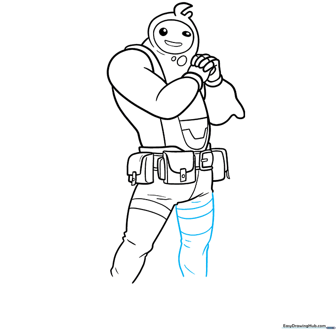 Completing the right leg to match the left.