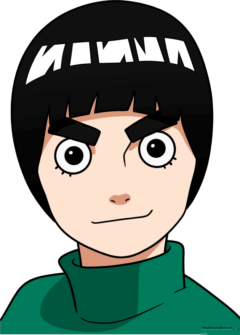 Final colored illustration of Rock Lee, the determined ninja from Naruto.