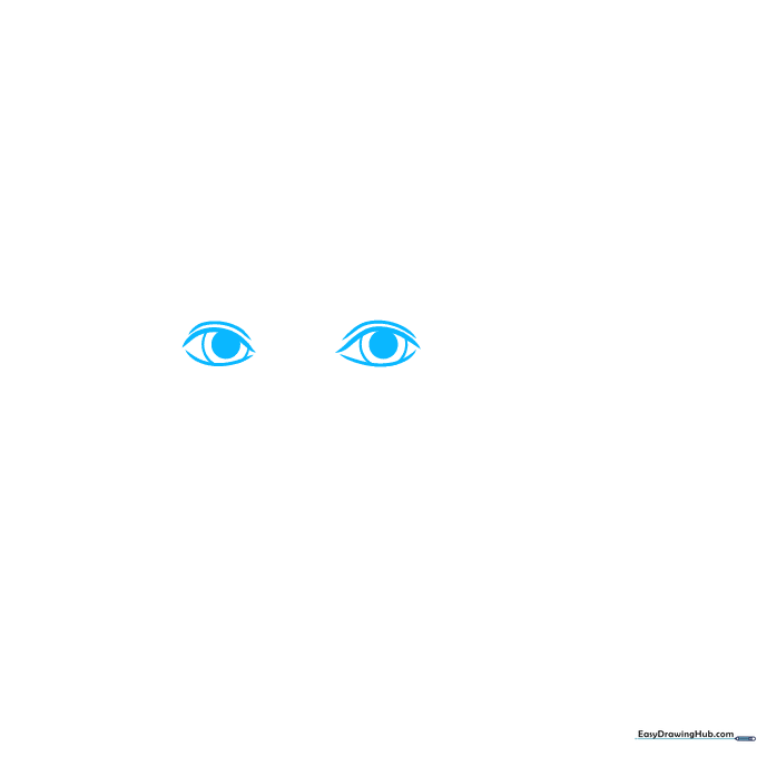 Close-up sketch of Rosa Parks' almond-shaped eyes with pupils and eyelids.