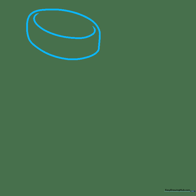 Pencil sketch of an oval with a C-curve inside, representing the top opening of a rubber boot.