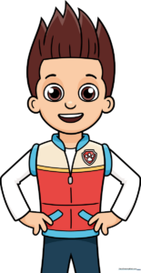 Full-color illustration of Ryder from PAW Patrol, showing the final result of the tutorial.